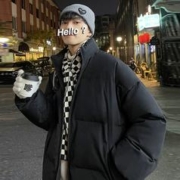 港仔文艺男 情侣港风ins面包服袄外套