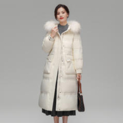雪中飞 女式休闲羽绒服冬季防风防寒户外通勤聚会羽绒服长