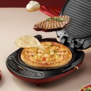Midea 美的 电饼铛家用加深大尺寸双面加热 下盘可拆洗智能薄饼烙饼煎饼机煎饼锅三明治早餐机电饼JK30P301