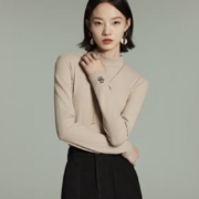 TOYOUTH 初语 德绒保暖内搭长袖半高领 修身打底衫 燕麦色