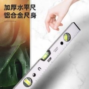 deli 得力 工具水平尺高精度小型带强磁迷你靠铝合金防摔平衡测量仪家用