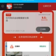 即享好券：京东 耐克运动鞋 满400元享85折优惠券