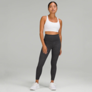 lululemon丨Wunder Train 女士运动高腰紧身裤 24" LW5DNEA 镜像多黑色 S