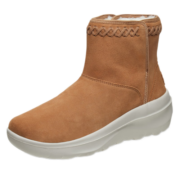 Skechers斯凯奇冬季雪地靴女靴加绒保暖舒适靴子休闲运动短靴15544 CSNT栗色 36