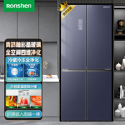 Ronshen 容声 国潮青鸿系列 465升变频一级能效十字对开门四开门冰箱家用风冷玻璃BCD-465WD11FPC全空间净化