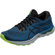 ASICS亚瑟士 男鞋缓震跑鞋舒适透气运动鞋回弹跑步鞋 GEL-NIMBUS 24 黑色/蓝色 39