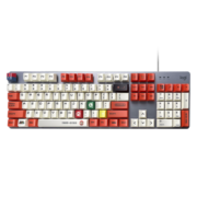 罗技（Logitech） K845机械键盘 有线游戏键盘 104键DIY键帽电竞键盘吃鸡键盘 K845红轴【童年回忆正派】