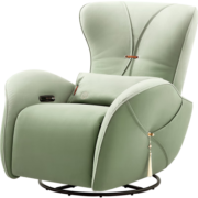 林氏家居简约现代客厅电动功能沙发轻奢单人科技布沙发国潮真可椅G500 烟雨天青