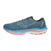美津浓（MIZUNO）【WAVE INSPIRE 19】男女运动鞋稳定支撑透气鞋面耐磨跑步鞋 02/黑色/金属灰/绿色 41