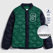 Gap 盖璞 男童冬季2023新款LOGO轻薄撞色羽绒服720960保暖大G学霸夹克