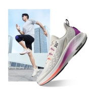 361度运动鞋男【飞翼2.0PRO】秋季跑鞋Q弹超科技缓震回弹鞋子男 【革面】光子灰/曜石黑 43