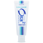 皓乐齿（Ora2）净色蓝白经典条纹牙膏140g 靓白闪耀 清新口气 日本原装进口