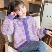 儿童针织开衫毛衣女童秋装2023新款外套春秋款女大童秋季童装女孩