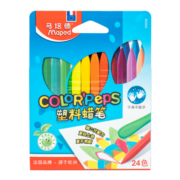 马培德Maped 塑料蜡笔24色 儿童蜡笔不脏手安全蜡笔幼儿无毒 幼儿园彩笔宝宝涂鸦绘画画笔工具礼物 CH862003