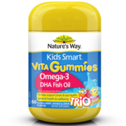 Nature’s Way澳萃维|佳思敏 DHA儿童深海鱼油软糖 60粒/瓶 Omega-3  呵护眼脑发育 澳洲进口 2岁以上