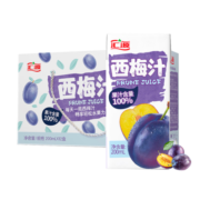 汇源果汁 100%浓缩西梅汁果汁饮料200ml*12盒 整箱礼盒装