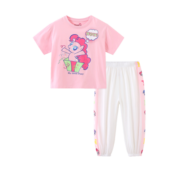 小马宝莉（MY LITTLE PONY）儿童夏季套装2023新款时尚小女孩T恤防蚊裤两件套薄 PITG2738款-紫色 130