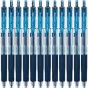 三菱（Uni）UMN-138按动中性笔0.38mm财务办公考试笔(替芯UMR-83)蓝黑色12支装