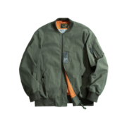 马登工装 美式复古MA-1飞行员夹克休闲棒球服外套男潮 绿色 XL