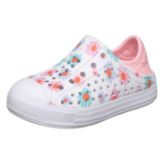 斯凯奇（Skechers）斯凯奇童鞋女宝宝学步鞋夏季幼儿凉鞋透气儿童洞洞鞋302114N 白色/粉红色/WPK 25码