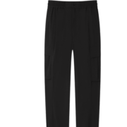 GXG男装 商场同款夏日海风系列黑色工装休闲裤 2022年夏季新款 黑色 175/L