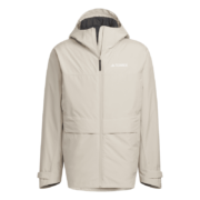 adidas 阿迪达斯 TERREX 户外鹅绒内胆三合一羽绒冲锋衣 米色/浅灰/青灰 A/XL