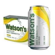 watsons 屈臣氏 苏打水柠檬草味汽水330ml×24罐低糖低卡气泡水饮料罐装