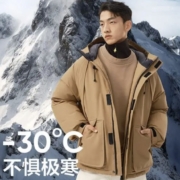 京东百亿补贴：网易严选 地表强温 23升级2.0版 男款白鹅绒飞行员羽绒服 4071570 多色