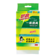 3M洗碗布百洁布思高G6215洗碗海绵百洁布一般厨具经典款抹布 5片装