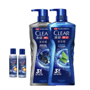 清扬（CLEAR）男士沐浴露套装净澈控油600g+100g冰凉酷爽600g+100g C罗黎明觉醒