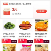 京东双11 2元无门槛支付券