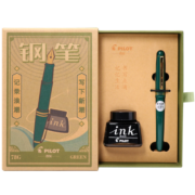 百乐（PILOT）FP-78G+钢笔商务办公送礼 男女生日礼物 学生练字签字笔 复古礼盒装 绿色EF尖