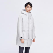 雪中飞 男式羽绒服冬90鸭绒时尚外套连帽中长款羽绒服男