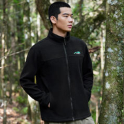 361° 361运动外套男2023秋冬加绒保暖摇粒绒立领卫衣运动服夹克上衣