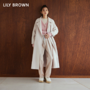 Lily Brown 莉莉布朗 2023新品气质翻领系带长款羊毛呢大衣 LWFC235004