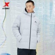 XTEP 特步 男装连帽羽绒服男士运动外套简约时尚舒适保暖防风耐磨百搭