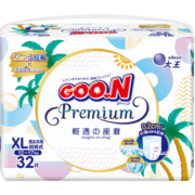 GOO.N大王 短裤式 夏季短裤轻透系列 短裤式纸尿裤 轻透系列 XL32片