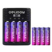 德力普（Delipow） 充电电池 5号/7号充电锂电池1.5V大容量2775mWh锂电池充电套装 充电器+6节5号2775mWh锂电池