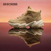 SKECHERS 斯凯奇 机能风老爹鞋女加绒中帮休闲靴子秋冬新款