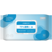 PLUS会员：莱弗凯 75%酒精湿巾 50抽 *3件