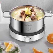 Midea 美的 电磁炉家用 2200W大功率火锅炉 恒温匀火 多档火力 智能断电 RX22H01（配汤锅）