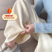 真维斯 冬季新款女士加绒阔腿裤