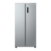 PLUS会员：Midea 美的 BCD-470WKPZM(E) 风冷对开门冰箱 470L 银色