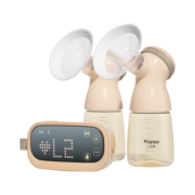 小雅象双边吸奶器电动无痛按摩全自动母乳拔奶器挤奶器吸乳器静音 【三用 互动表情】奕畅橘PPSU
