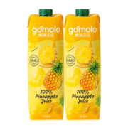 22日0点：gomolo 果满乐乐 原装进口100%菠萝汁 1L*2瓶