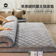 COUNT SHEEP 羊羔绒床垫抗菌软褥子加厚抗菌大豆纤维 灰色厚度6cm 90*200