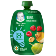 嘉宝（GERBER）有机树莓梨苹果 宝宝零食婴儿含核桃油辅食泥90g