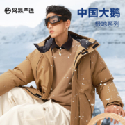 再降价、京东百亿补贴：网易严选 地表强温 23升级2.0版 男款白鹅绒飞行员羽绒服 4071570 多色