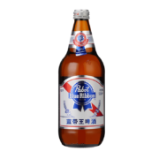 蓝带（PABST BLUE RIBBON）经典蓝带王 黄啤酒 938ml*6瓶 大瓶 整箱装
