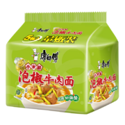plus会员:康师傅 经典老坛泡椒牛肉五连包 85g*5包